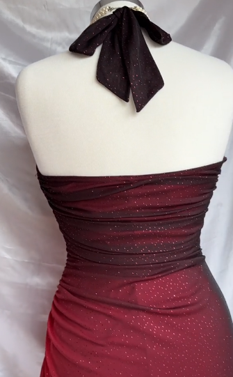 Beautiful Halter Birthday Party Dresses Red Prom Dresses