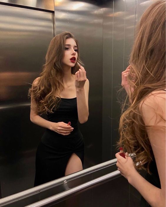 Sexy Black Long Prom Dress Slit Velvet Evening Dress