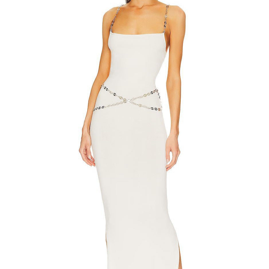 Chain Strap Sleeveless Bodycon Maxi Dress 5