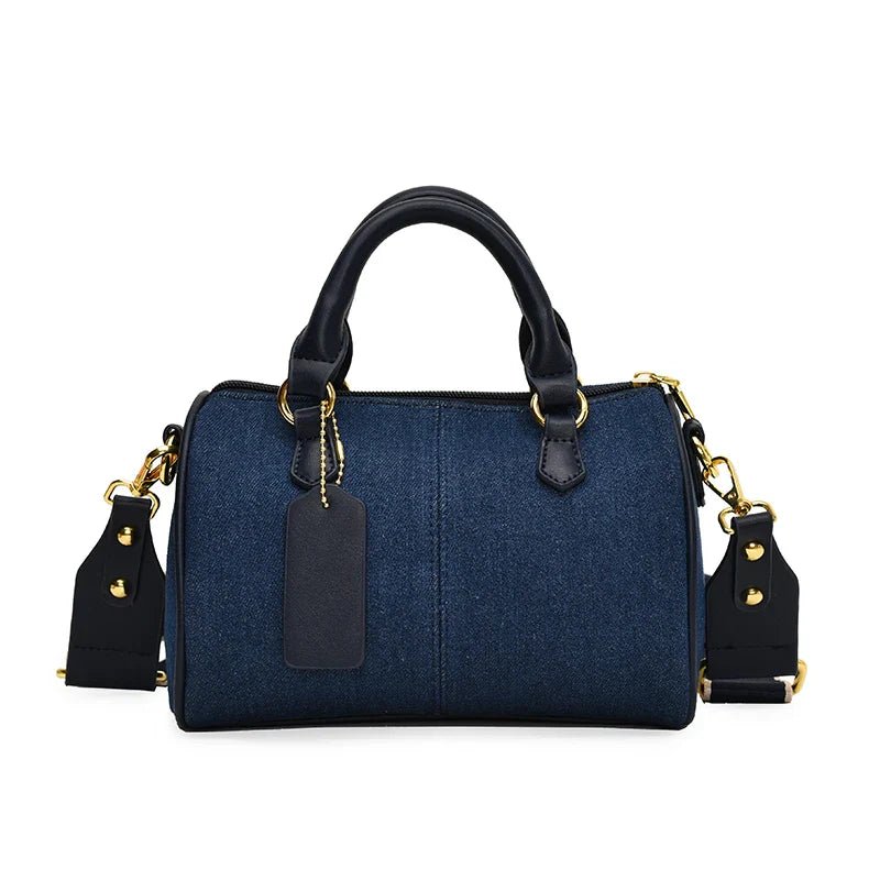 Colorblock Denim Mini Crossbody Handbag