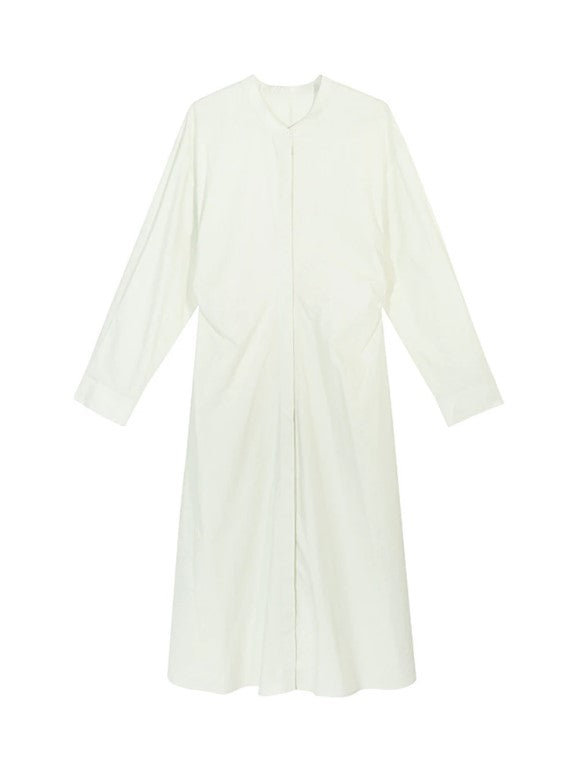 KittenAlarm - Paulina Drop Shoulder Curved Hem Shirt Dress