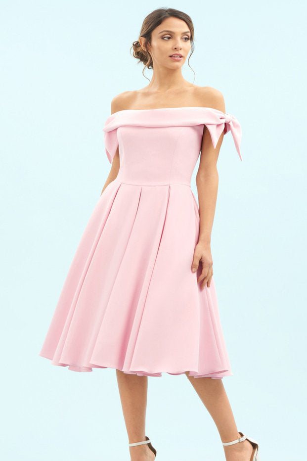A-line Off-the-shoulder Cocktail Party Dress - Mislish