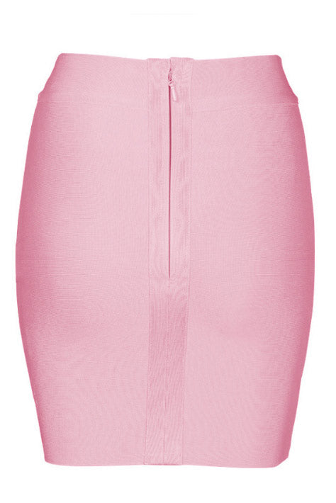 White Mini Sexy Bandage Tight Skirt