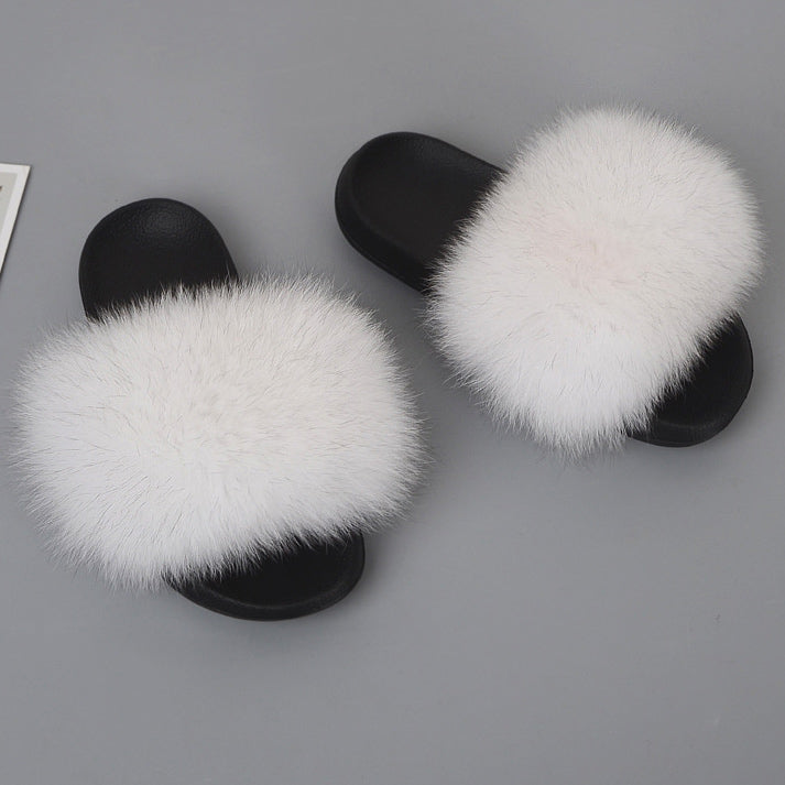 Comfort Fluffy Open-toe Slippers - Mislish