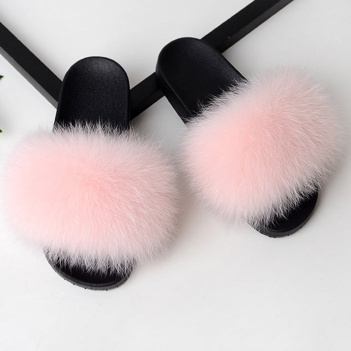 Comfort Fluffy Open-toe Slippers - Mislish