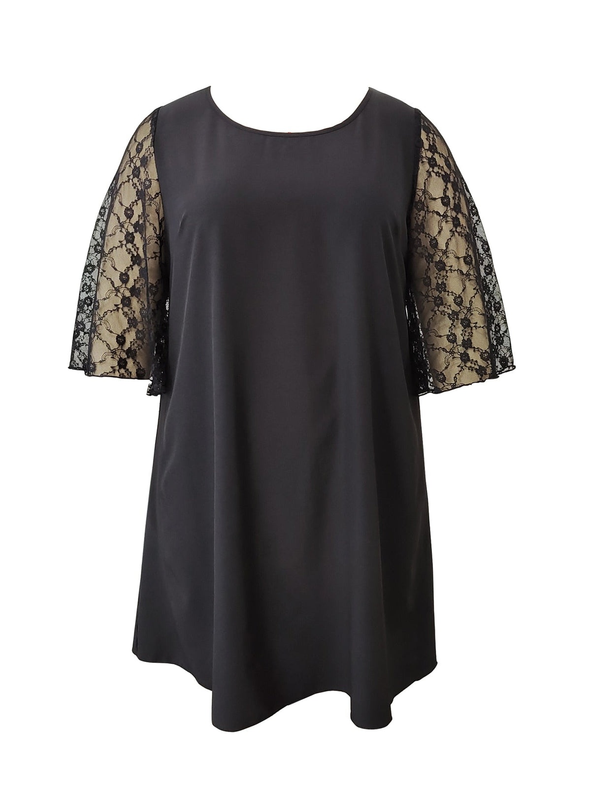 Half Lace Sleeve Loose Cotton Party Dresses 5
