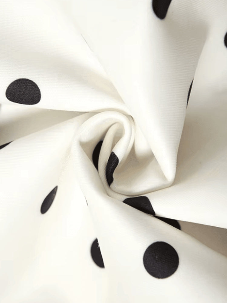 Polka Dot Preppy Mini Dress - Fashionpara