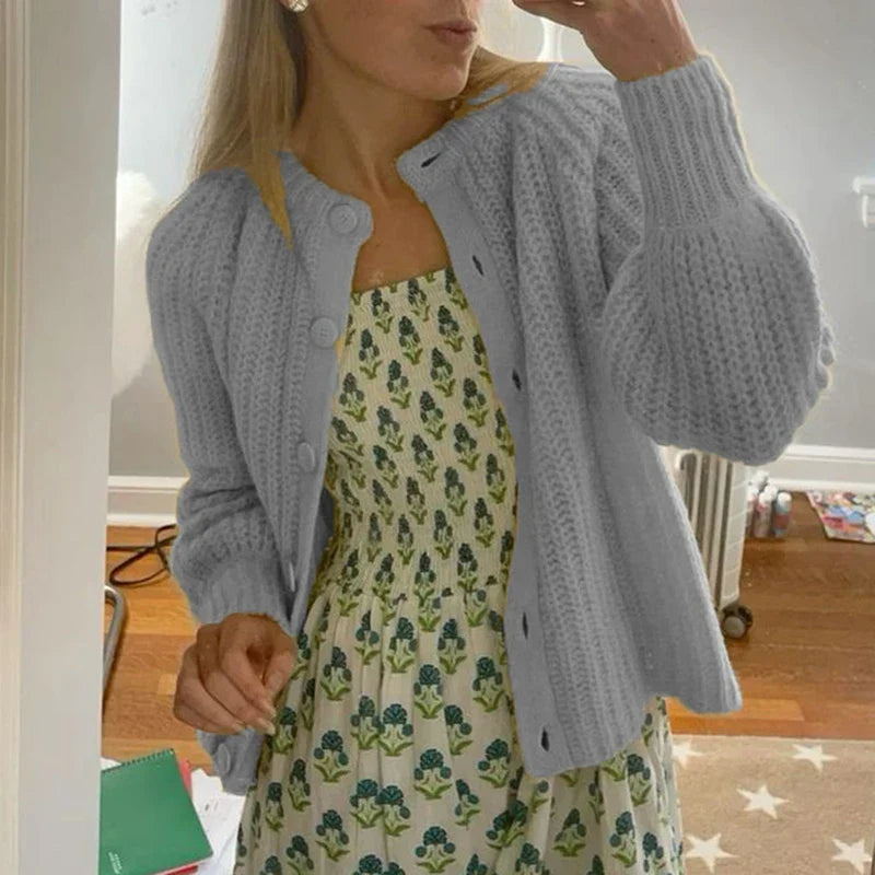 Preppy Button Up Vintage Y2K Cardigan - Fashionpara