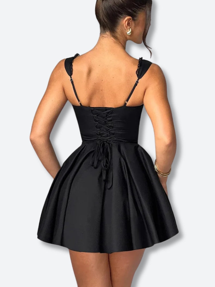 Sweetheart Neck Corset Flared Skater Mini Dress 4