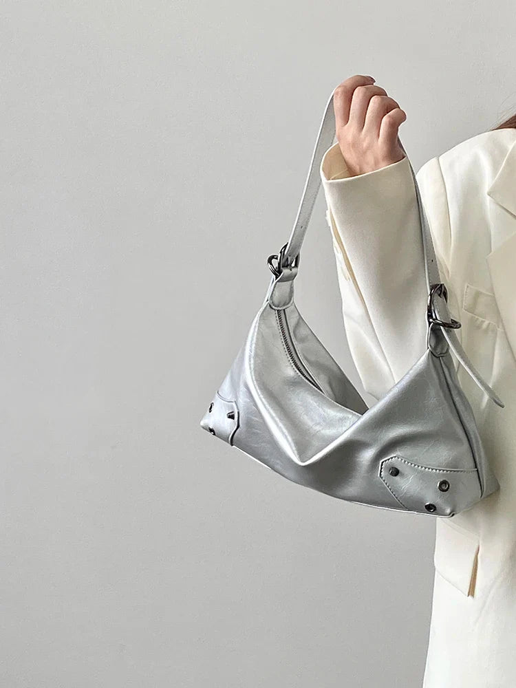 Retro PU Leather Y2K Shoulder Bag