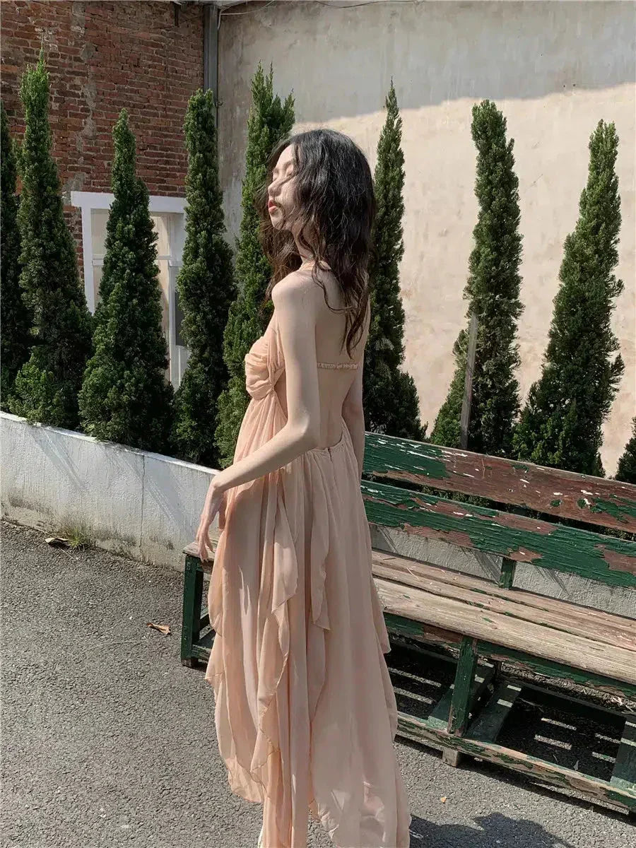 Pure Backless Chiffon Midi Dress - View 2