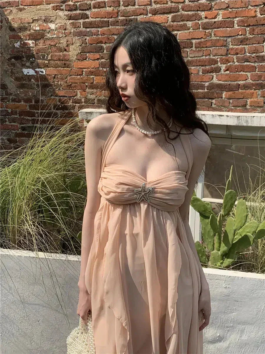 Pure Backless Chiffon Midi Dress - View 3