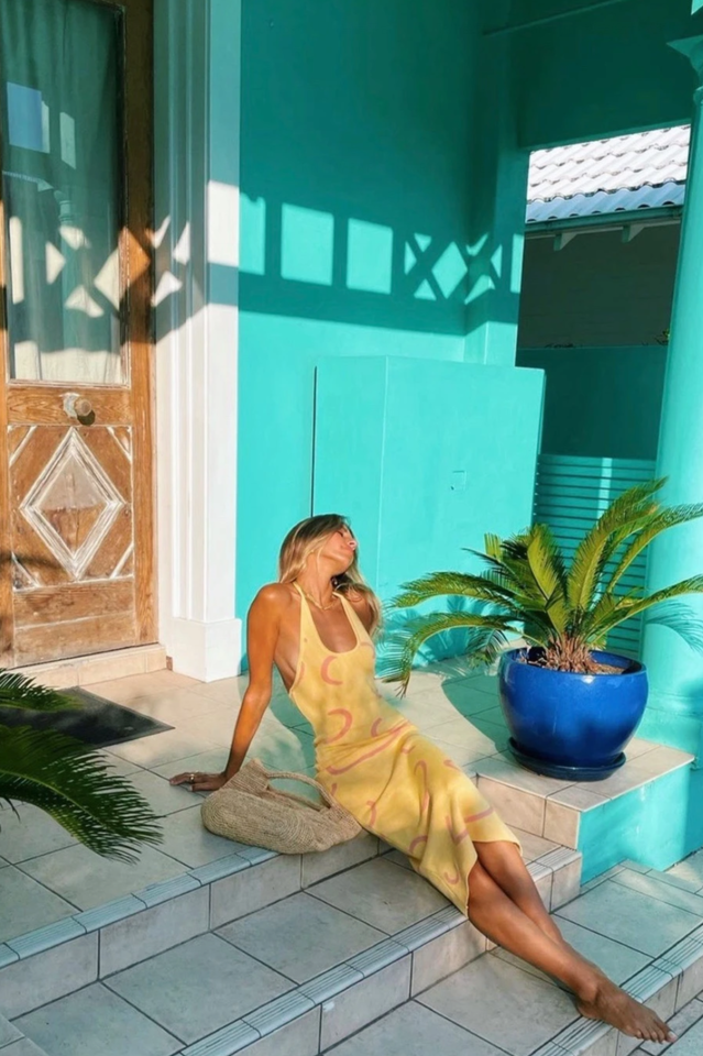 Summer Weekend Knit Midi Dress