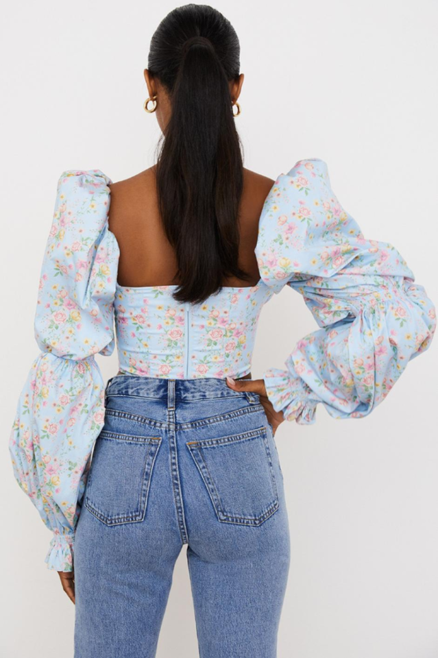 Floral Cropped Corset Top