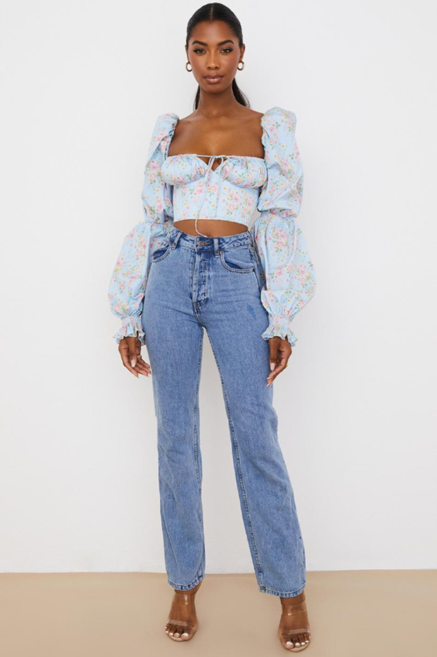 Floral Cropped Corset Top