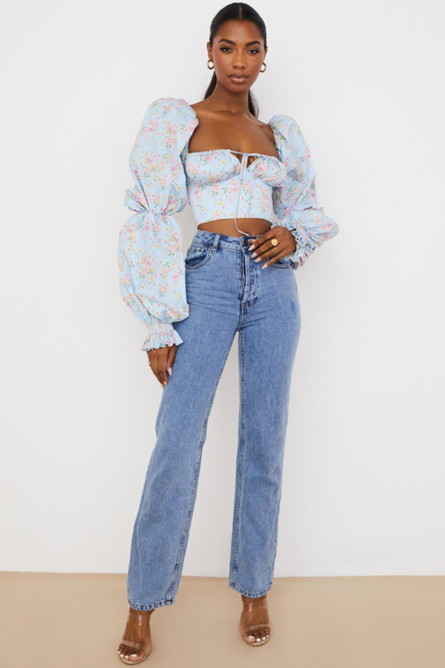Floral Cropped Corset Top