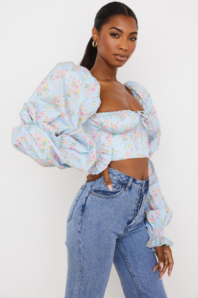 Floral Cropped Corset Top
