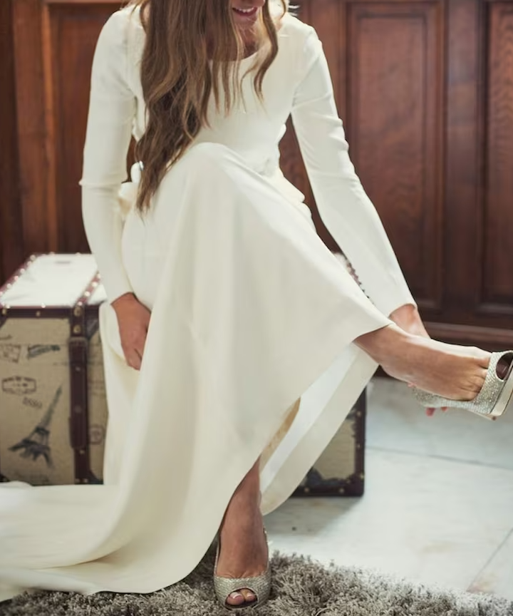 Simple Wedding Dress Women Formal Evening Party Prom Gowns