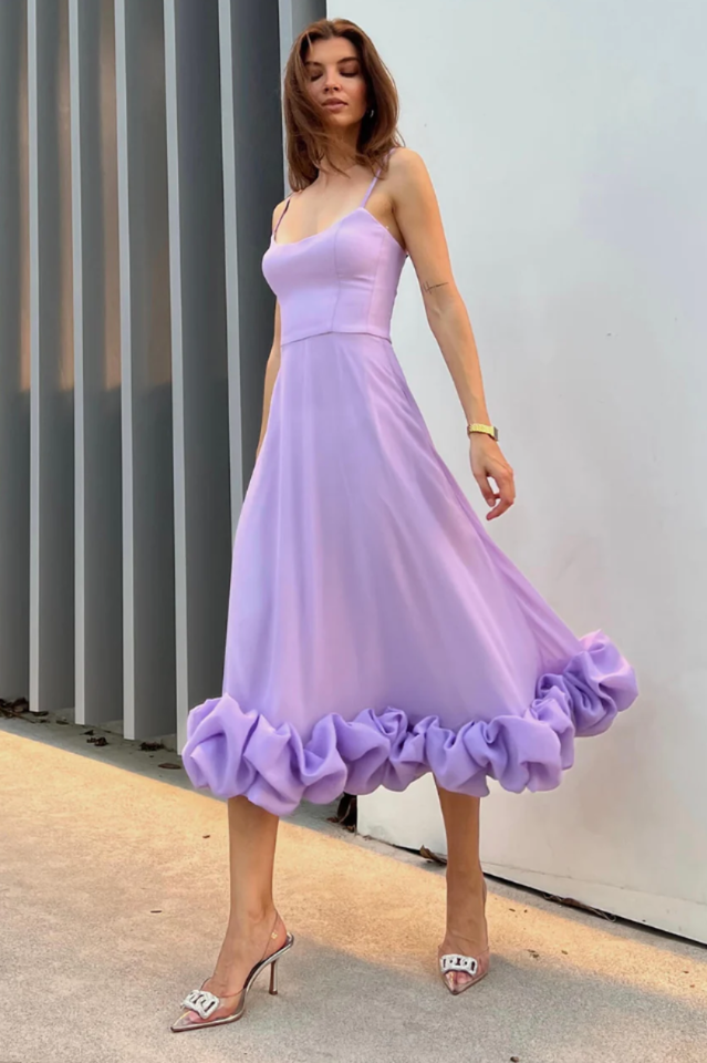 Flounce Bustier Midi Dress - View 3