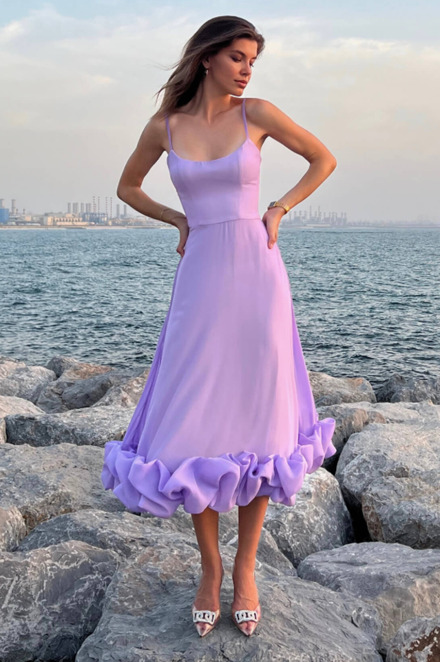 Flounce Bustier Midi Dress - View 2
