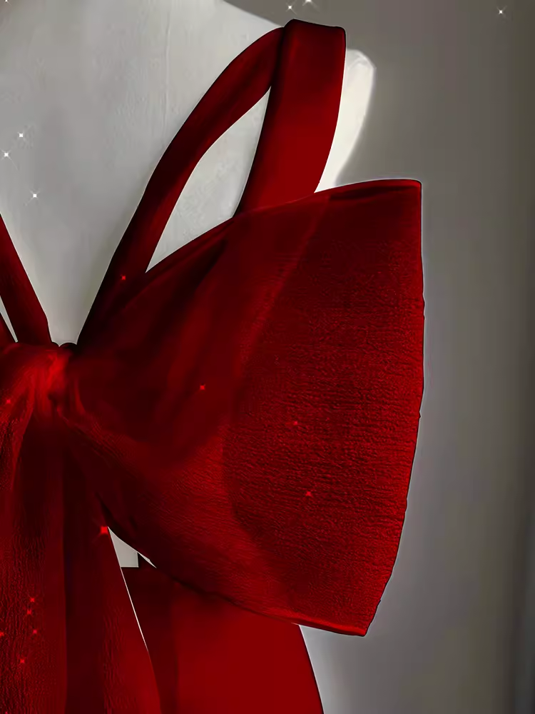 Sexy Sheath V neckline Long Senior Red Prom Dress Formal Dress