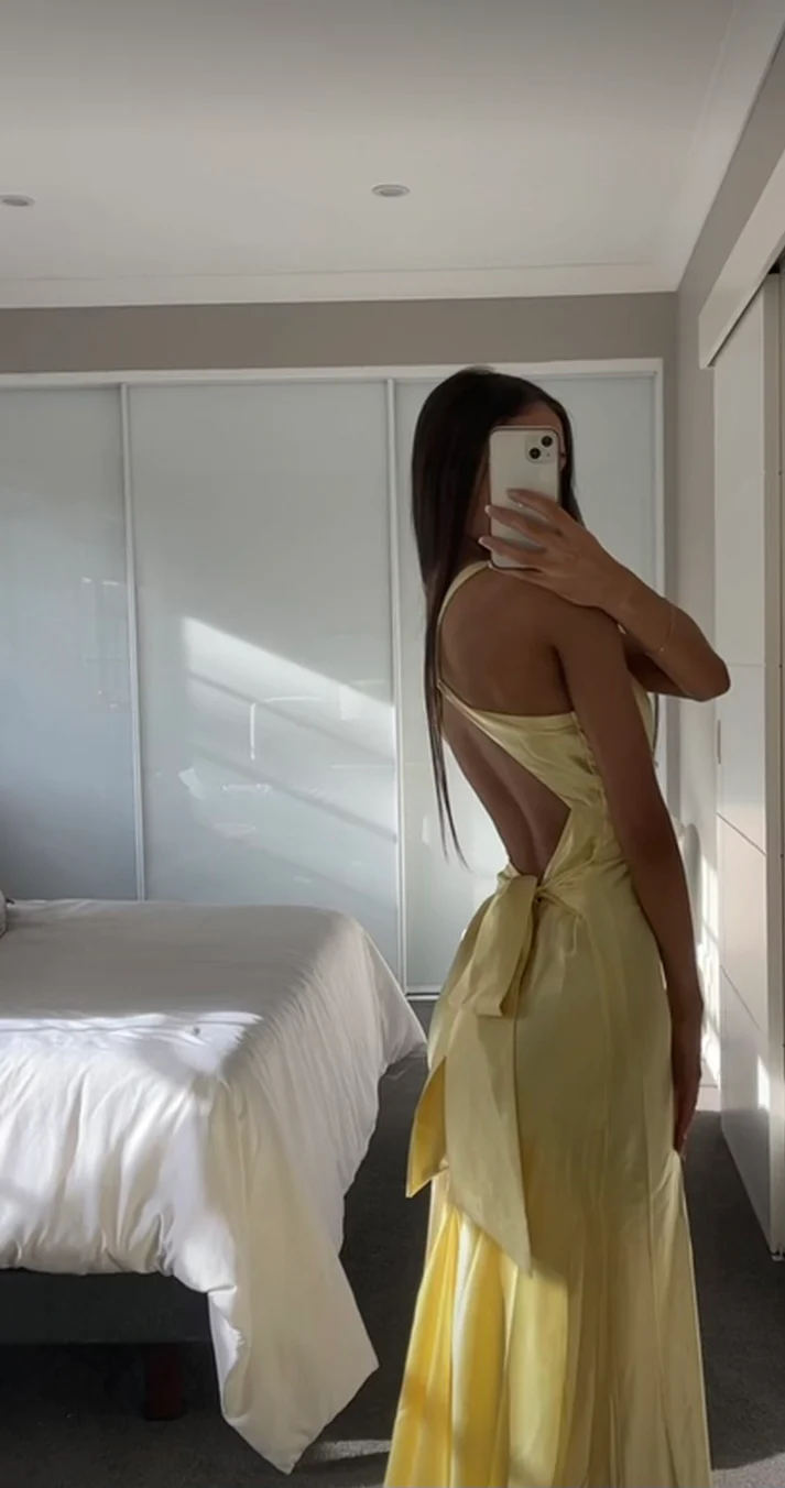 V-neck purple satin and floor length prom dresses evening gown SD1406