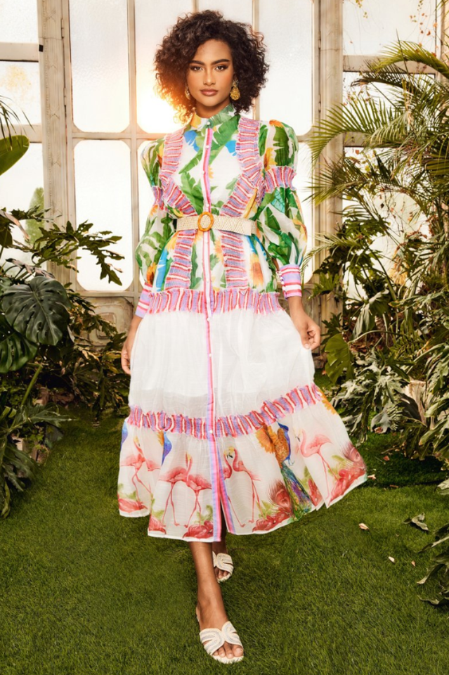 Alina Floral Lantern Sleeve Maxi Dress | Dress In Beauty