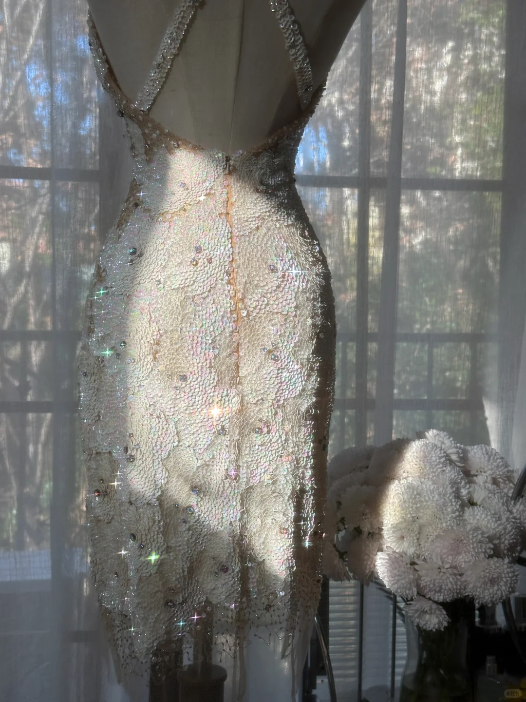 Glitter V Neck Backless Sequin Sheath Short Birthday Outfits Formal Homecoming Dress S729