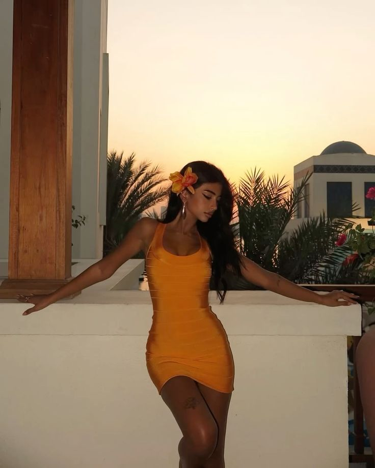 Unique Orange Halter Satin Sheath Short Prom Dress Formal 8th Grade Homecoming Dress S983