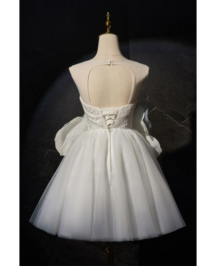 Elegant White Sweetheart Tulle Short Homecoming Dress Formal Birthday Outfits With Flowers S638