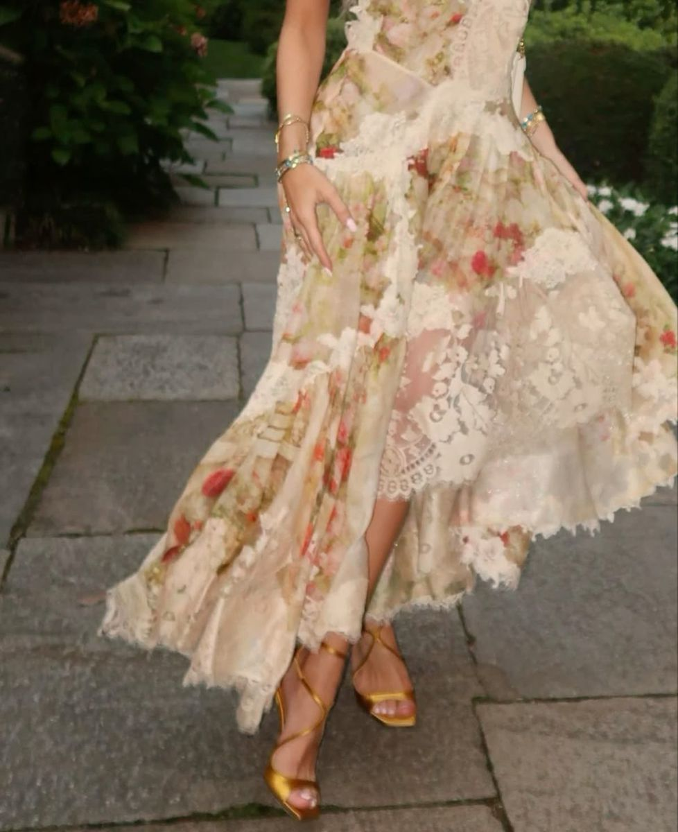 Vintage Halter V Neck Chiffon Print Floral Lace Prom Dress Mermaid Long Party Dress D1025