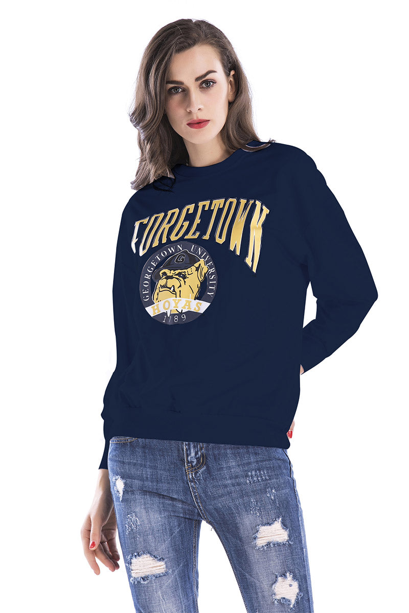 Red Graphic Print Sweatshirt - Mislish