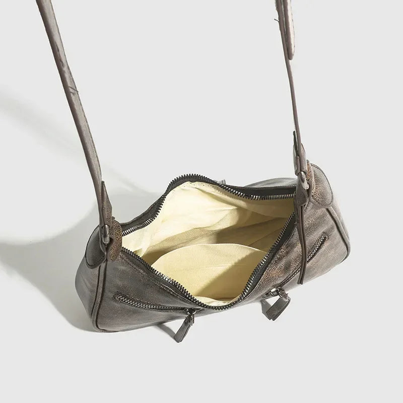 Retro Belt Design PU Leather Shoulder Bag