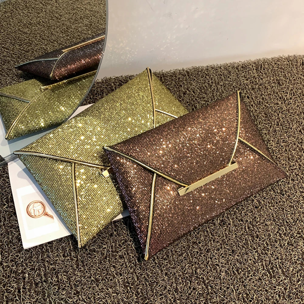 Retro Sequins Party Clutch Wristlet