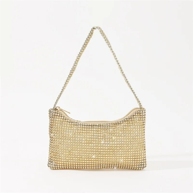 Bling Rhinestone Evening Purse Diamond Shoulder Wedding Party Clutch