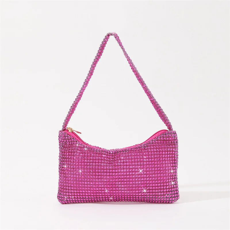 Bling Rhinestone Evening Purse Diamond Shoulder Wedding Party Clutch
