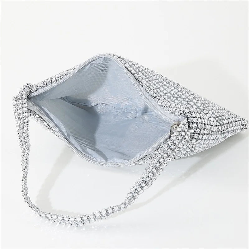 Bling Rhinestone Evening Purse Diamond Shoulder Wedding Party Clutch