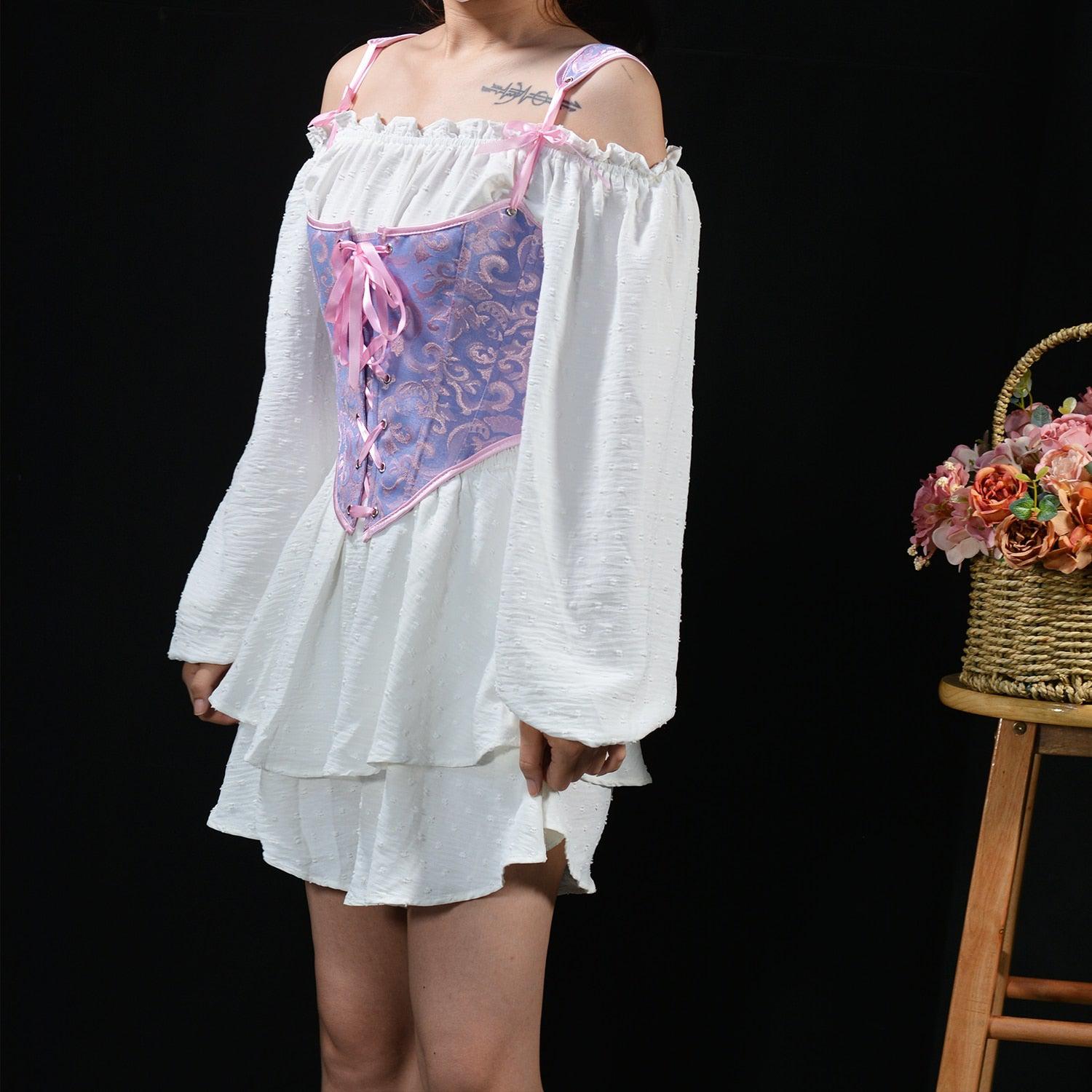 Ribbon Detailed Corset Top - Fashionpara