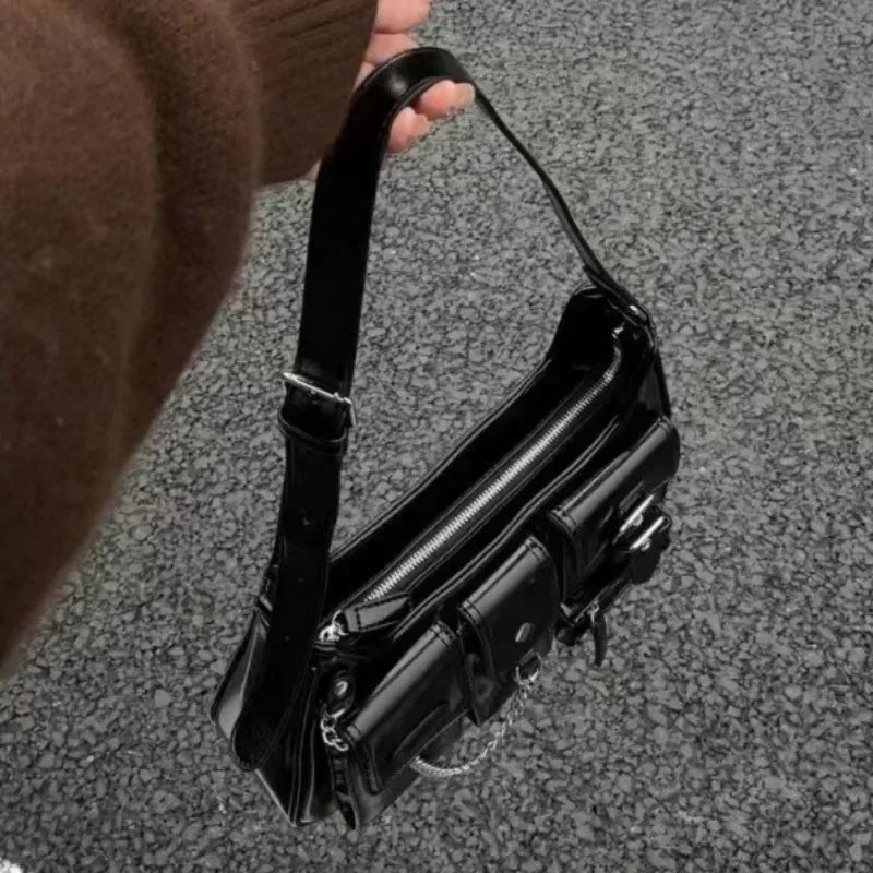 Richme Punk Chain Crossbody Shoulder Bag