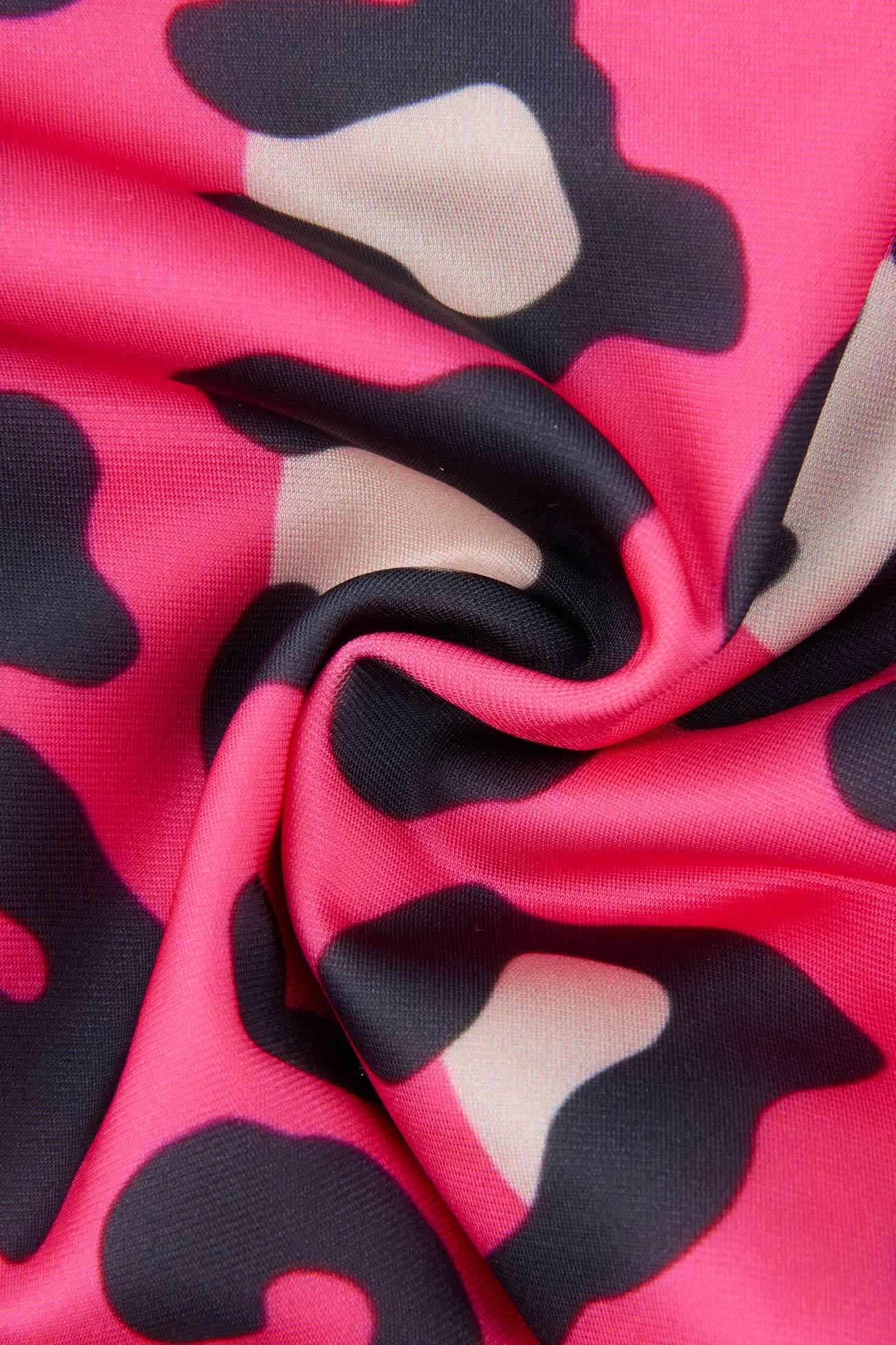 Rose Red Tie-up Two Piece Swimsuit