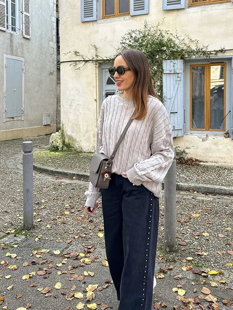 Warm Thick Round Neck Pullover Sweater