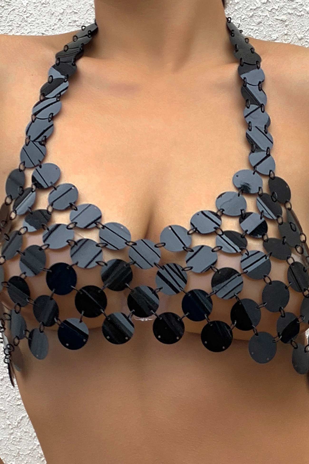 Hand Made Round Sequin Body Chain