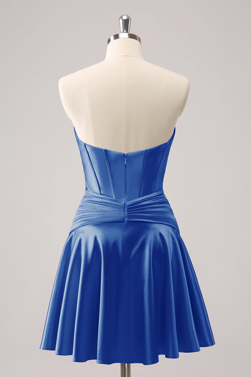 Fuchsia A-Line Sweetheart Corset Short Homecoming Dress - Fashionpara