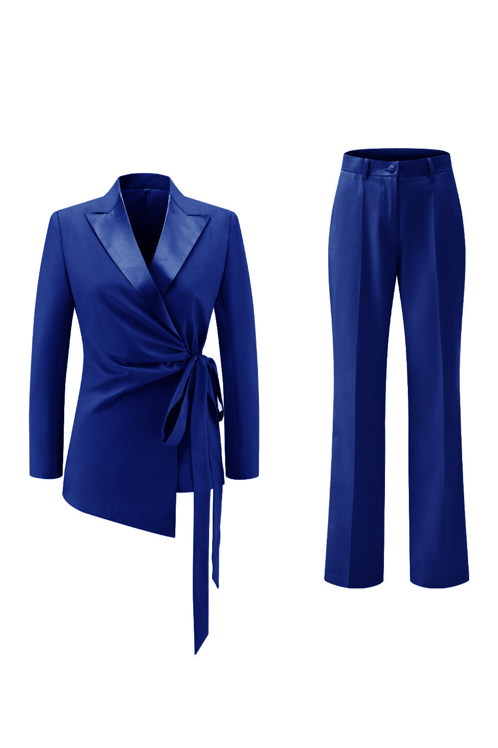 Lilac 2 Piece Peak Lapel Women Prom Suits with Sash