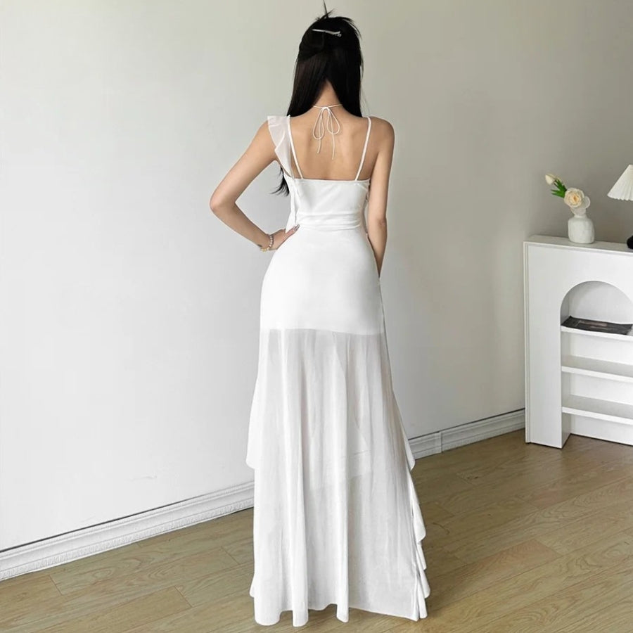 Ruffled Mullet Mini Dress