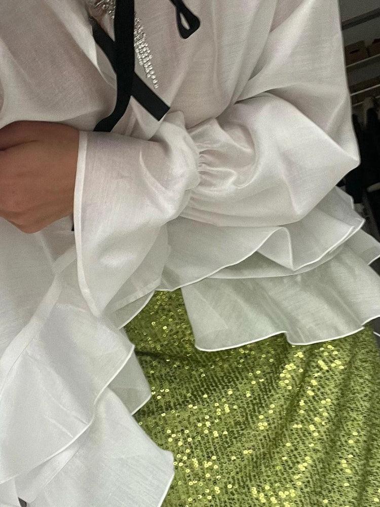 Ruffled Sheer Blouse - Fashionpara