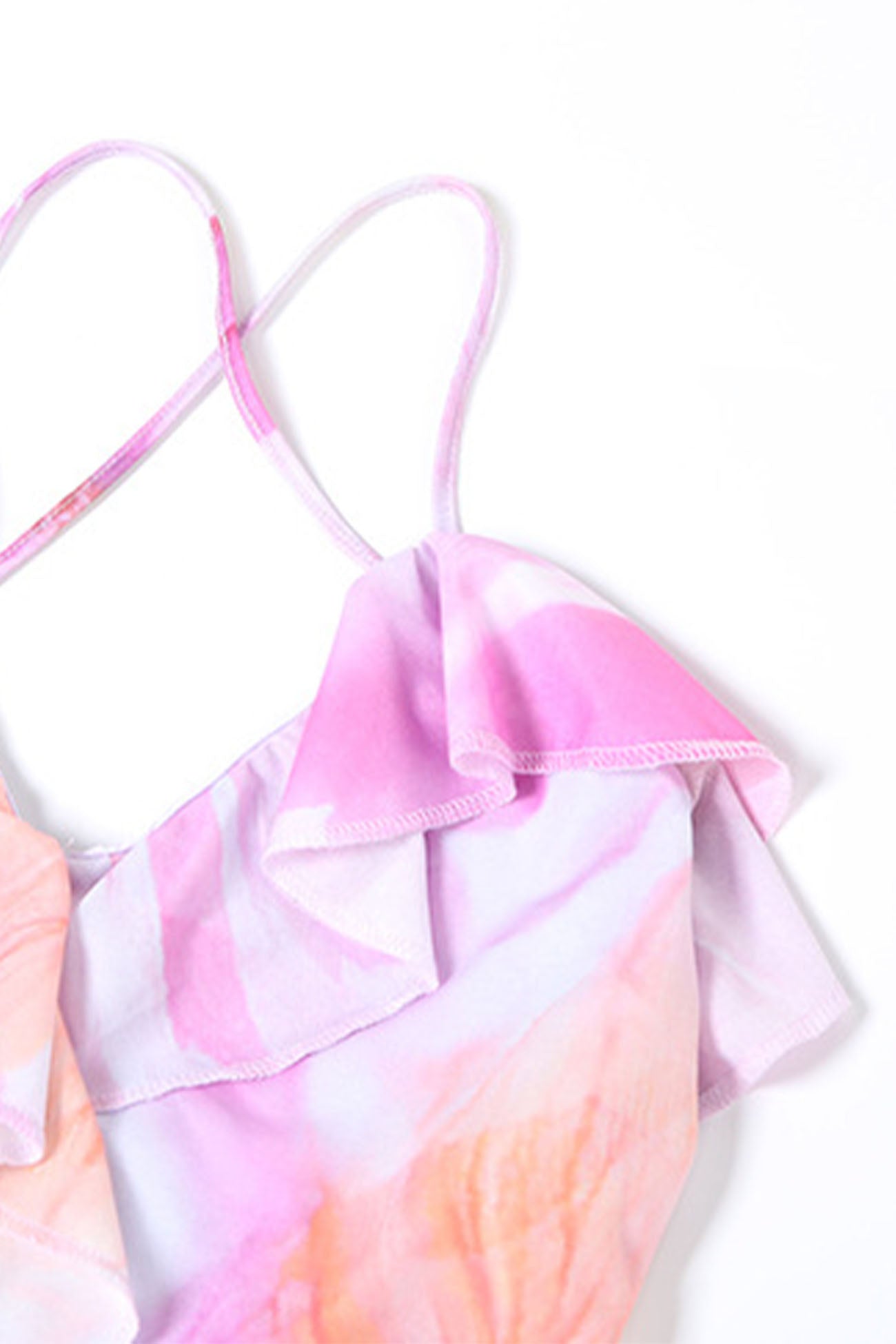 Ruffled Floral Printed Backless Cami Dress - Fashionpara