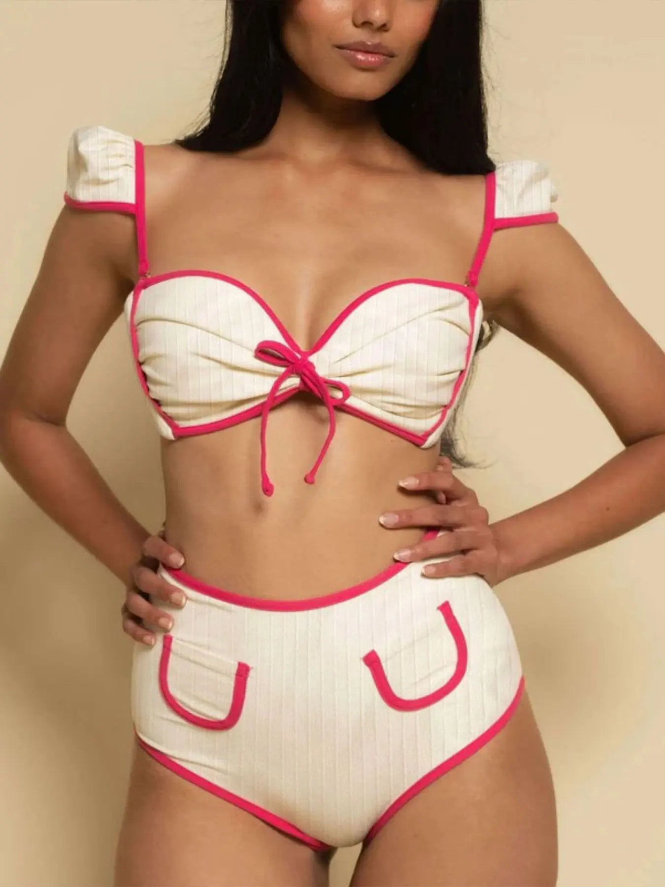 White Sport Style Bikini Set - Fashionpara