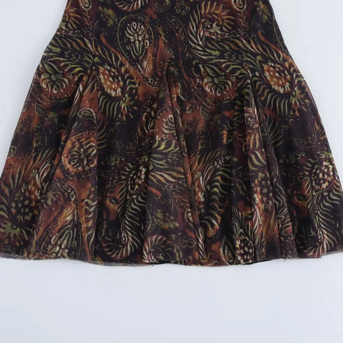 Pleated Long Sleeves Tulle Mini Dress - View 5