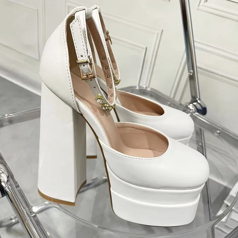 Vintage Mary Jane Chunky Gothic Tall Heel